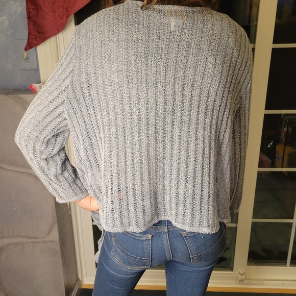 Ruby Rd. Light blue waterfall shrug sweater Size L - Picture 3 of 3